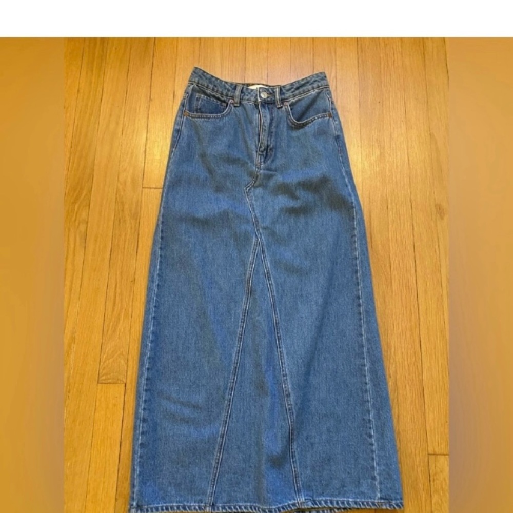 Mango Blue Denim Women's maxi skirt